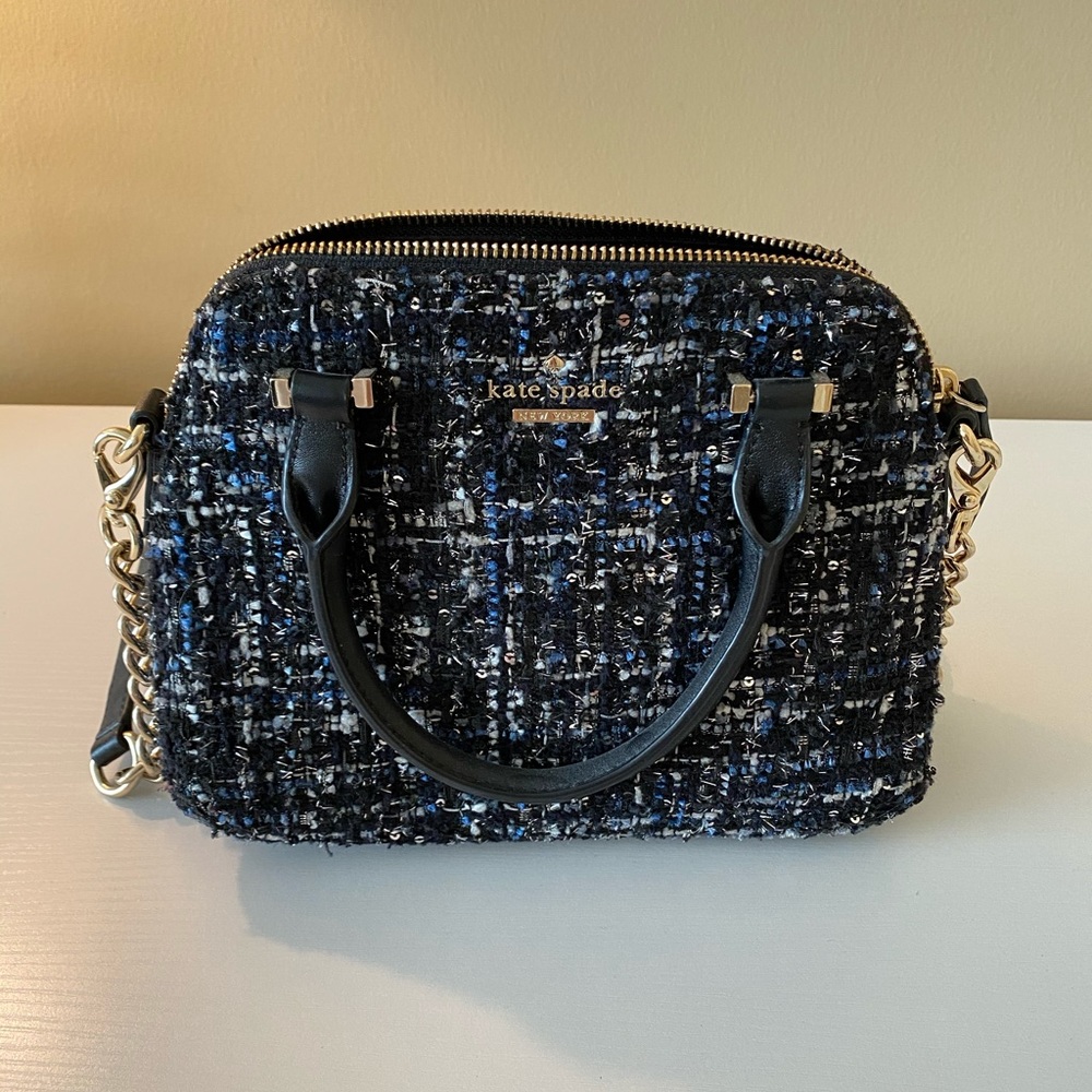 Kate Spade blue tweed purse